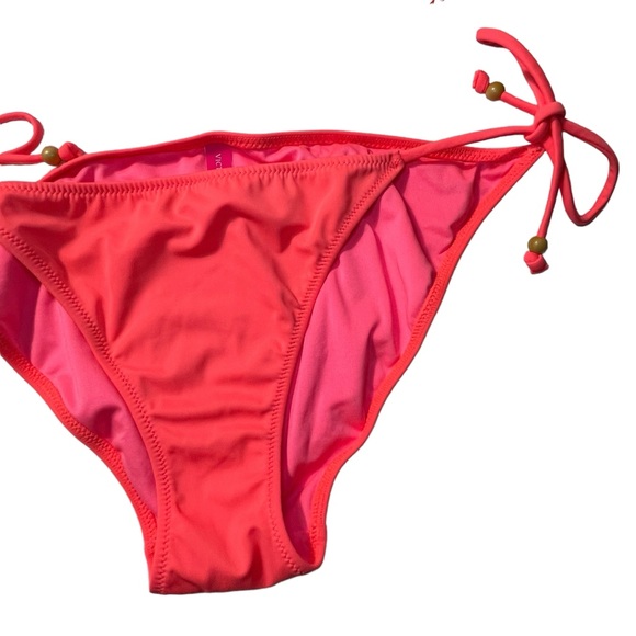 Victorias Secret String Bikini Size M Medium Triangle Ruffle Beaded Beach Sexy - Picture 4 of 16